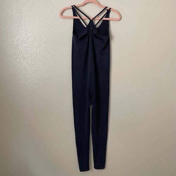 Fabletics Jumpsuit Womens Small Gray Seamless Ribbed Gym Workout Activewear - Picture 6 of 9